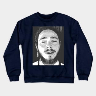 post malone in balck & white Crewneck Sweatshirt